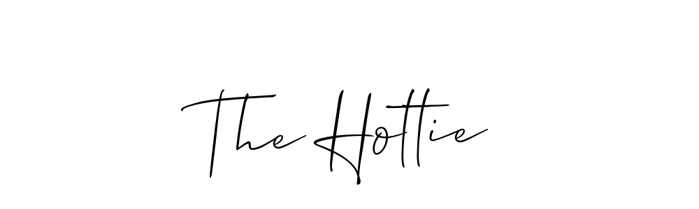 You should practise on your own different ways (Allison_Script) to write your name (The Hottie) in signature. don't let someone else do it for you. The Hottie signature style 2 images and pictures png