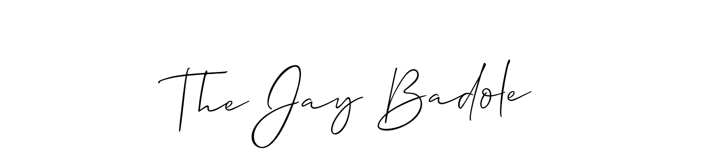 Use a signature maker to create a handwritten signature online. With this signature software, you can design (Allison_Script) your own signature for name The Jay Badole. The Jay Badole signature style 2 images and pictures png