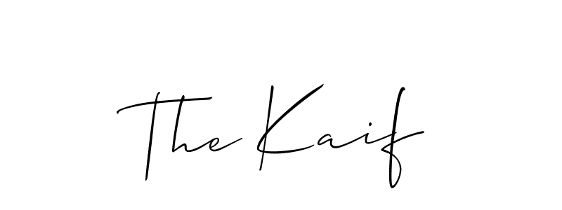 How to Draw The Kaif signature style? Allison_Script is a latest design signature styles for name The Kaif. The Kaif signature style 2 images and pictures png