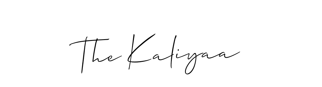 How to make The Kaliyaa name signature. Use Allison_Script style for creating short signs online. This is the latest handwritten sign. The Kaliyaa signature style 2 images and pictures png