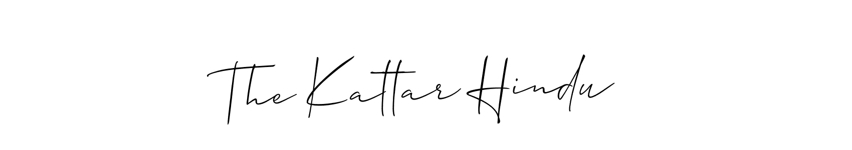 How to make The Kattar Hindu  name signature. Use Allison_Script style for creating short signs online. This is the latest handwritten sign. The Kattar Hindu  signature style 2 images and pictures png