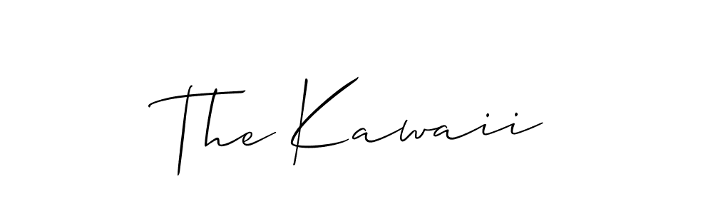 Also You can easily find your signature by using the search form. We will create The Kawaii name handwritten signature images for you free of cost using Allison_Script sign style. The Kawaii signature style 2 images and pictures png