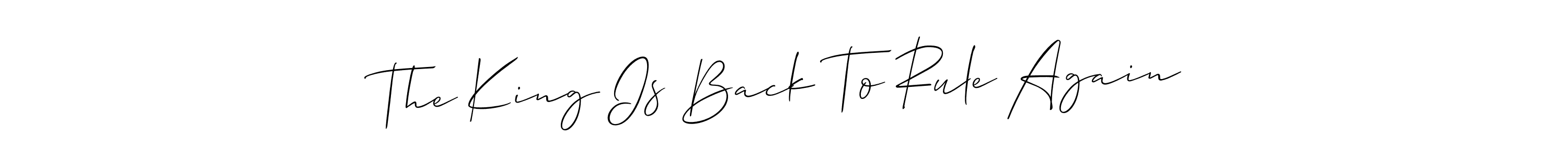 You can use this online signature creator to create a handwritten signature for the name The King Is Back To Rule Again. This is the best online autograph maker. The King Is Back To Rule Again signature style 2 images and pictures png