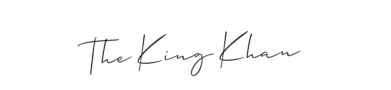 Use a signature maker to create a handwritten signature online. With this signature software, you can design (Allison_Script) your own signature for name The King Khan. The King Khan signature style 2 images and pictures png