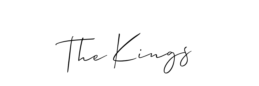 Create a beautiful signature design for name The Kings. With this signature (Allison_Script) fonts, you can make a handwritten signature for free. The Kings signature style 2 images and pictures png