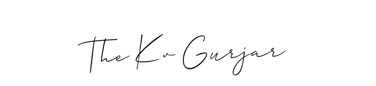 if you are searching for the best signature style for your name The Kv Gurjar. so please give up your signature search. here we have designed multiple signature styles  using Allison_Script. The Kv Gurjar signature style 2 images and pictures png