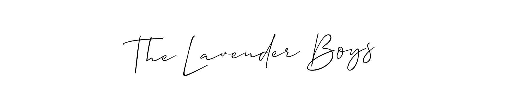 How to Draw The Lavender Boys signature style? Allison_Script is a latest design signature styles for name The Lavender Boys. The Lavender Boys signature style 2 images and pictures png