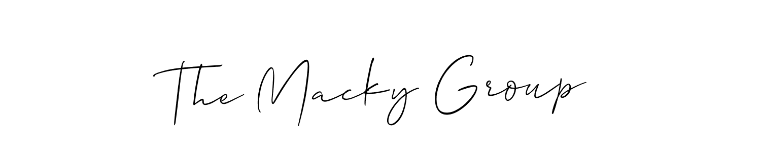if you are searching for the best signature style for your name The Macky Group. so please give up your signature search. here we have designed multiple signature styles  using Allison_Script. The Macky Group signature style 2 images and pictures png