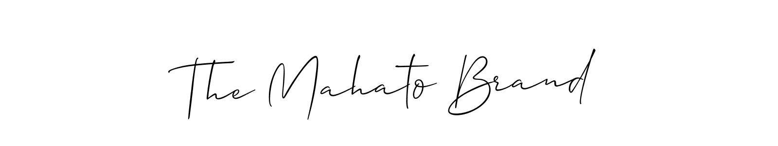 The best way (Allison_Script) to make a short signature is to pick only two or three words in your name. The name The Mahato Brand include a total of six letters. For converting this name. The Mahato Brand signature style 2 images and pictures png