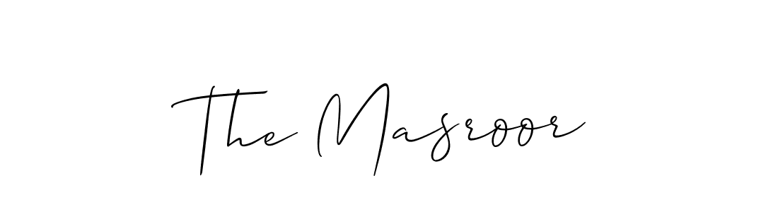 Similarly Allison_Script is the best handwritten signature design. Signature creator online .You can use it as an online autograph creator for name The Masroor. The Masroor signature style 2 images and pictures png