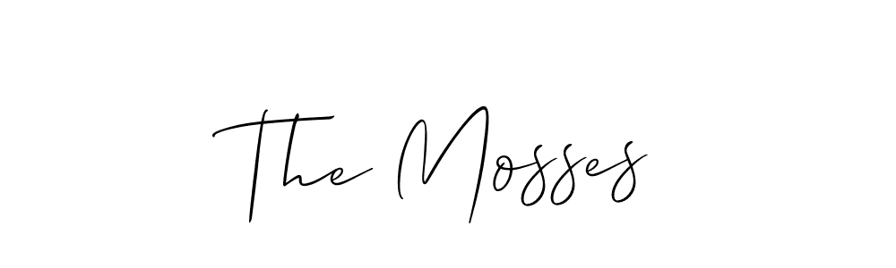It looks lik you need a new signature style for name The Mosses. Design unique handwritten (Allison_Script) signature with our free signature maker in just a few clicks. The Mosses signature style 2 images and pictures png