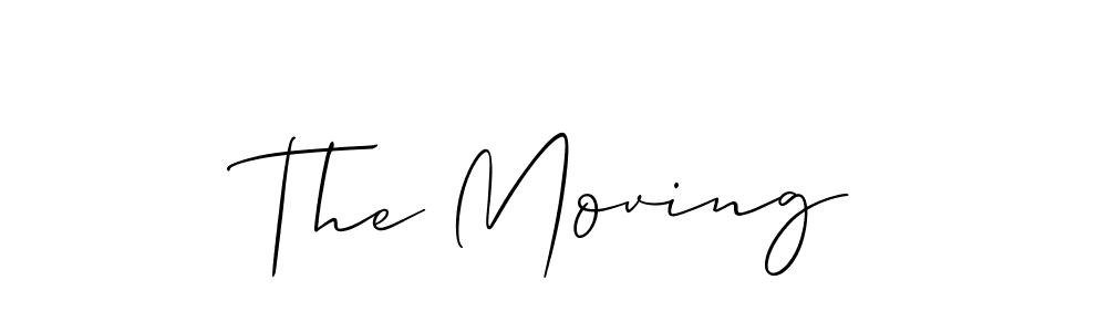 How to make The Moving name signature. Use Allison_Script style for creating short signs online. This is the latest handwritten sign. The Moving signature style 2 images and pictures png