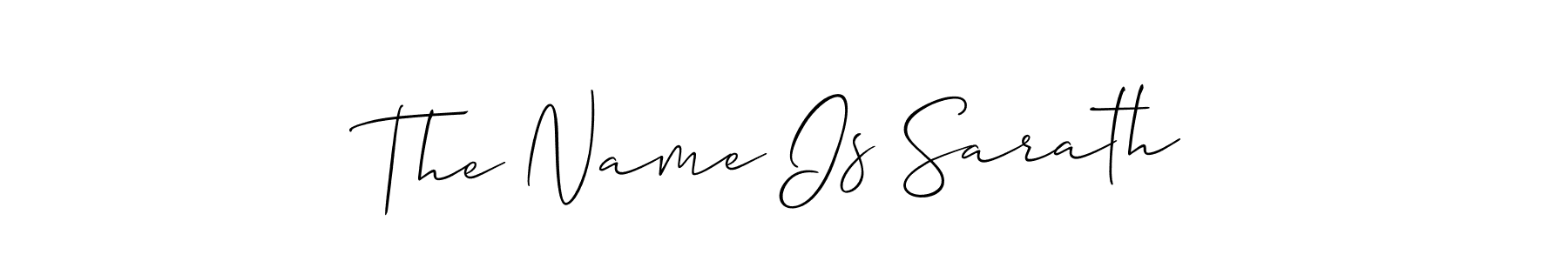 The best way (Allison_Script) to make a short signature is to pick only two or three words in your name. The name The Name Is Sarath include a total of six letters. For converting this name. The Name Is Sarath signature style 2 images and pictures png