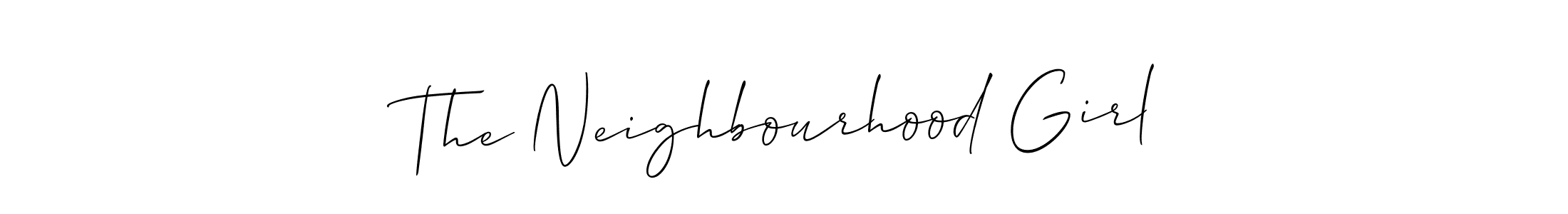 Allison_Script is a professional signature style that is perfect for those who want to add a touch of class to their signature. It is also a great choice for those who want to make their signature more unique. Get The Neighbourhood Girl name to fancy signature for free. The Neighbourhood Girl signature style 2 images and pictures png