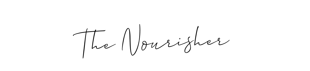 How to Draw The Nourisher signature style? Allison_Script is a latest design signature styles for name The Nourisher. The Nourisher signature style 2 images and pictures png