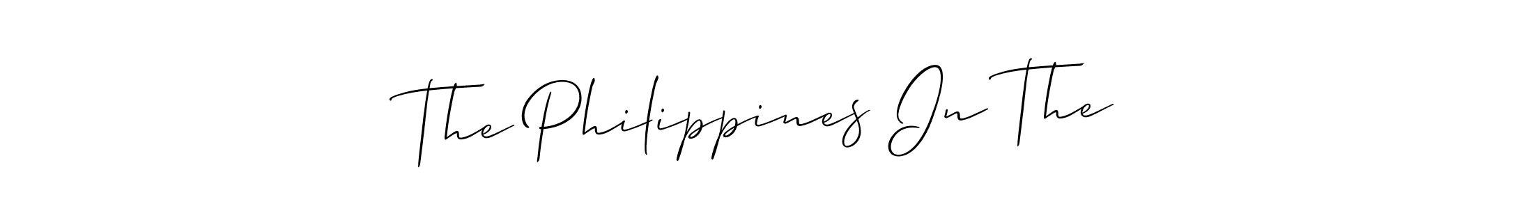 You should practise on your own different ways (Allison_Script) to write your name (The Philippines In The) in signature. don't let someone else do it for you. The Philippines In The signature style 2 images and pictures png