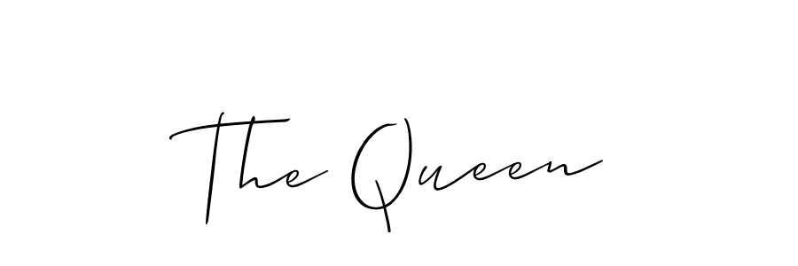 How to make The Queen signature? Allison_Script is a professional autograph style. Create handwritten signature for The Queen name. The Queen signature style 2 images and pictures png