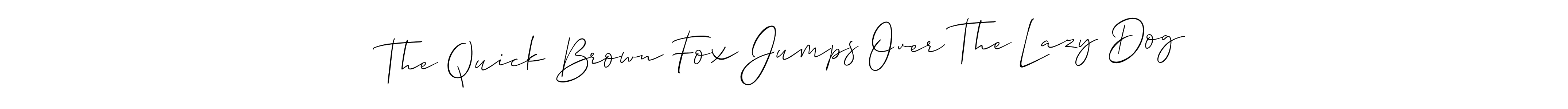 Allison_Script is a professional signature style that is perfect for those who want to add a touch of class to their signature. It is also a great choice for those who want to make their signature more unique. Get The Quick Brown Fox Jumps Over The Lazy Dog name to fancy signature for free. The Quick Brown Fox Jumps Over The Lazy Dog signature style 2 images and pictures png