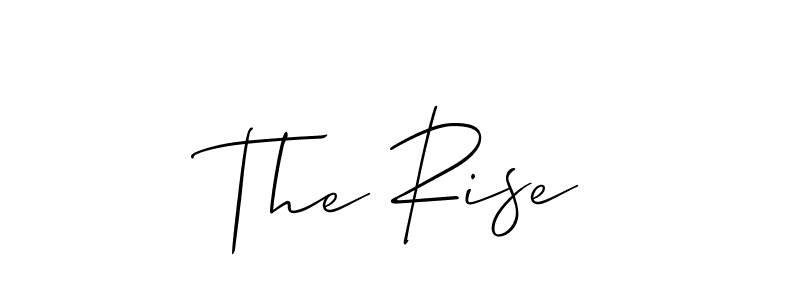 Use a signature maker to create a handwritten signature online. With this signature software, you can design (Allison_Script) your own signature for name The Rise. The Rise signature style 2 images and pictures png