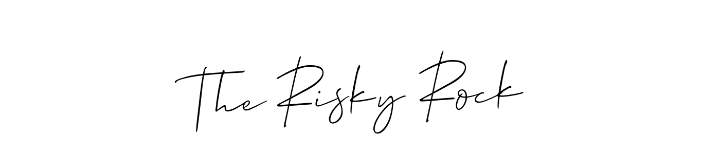 The Risky Rock stylish signature style. Best Handwritten Sign (Allison_Script) for my name. Handwritten Signature Collection Ideas for my name The Risky Rock. The Risky Rock signature style 2 images and pictures png