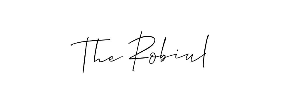 How to make The Robiul signature? Allison_Script is a professional autograph style. Create handwritten signature for The Robiul name. The Robiul signature style 2 images and pictures png