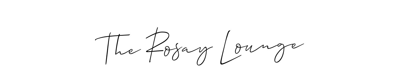 How to Draw The Rosay Lounge signature style? Allison_Script is a latest design signature styles for name The Rosay Lounge. The Rosay Lounge signature style 2 images and pictures png
