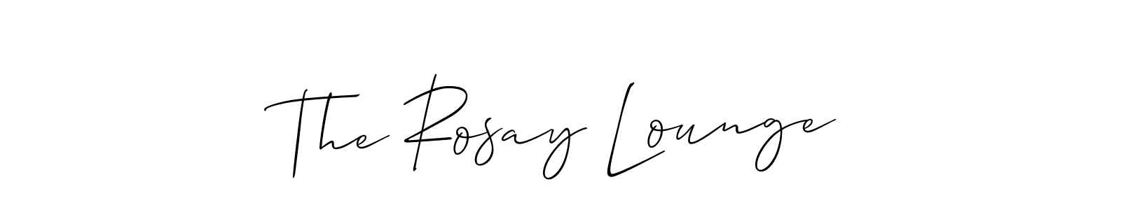 How to Draw The Rosay Lounge signature style? Allison_Script is a latest design signature styles for name The Rosay Lounge. The Rosay Lounge signature style 2 images and pictures png