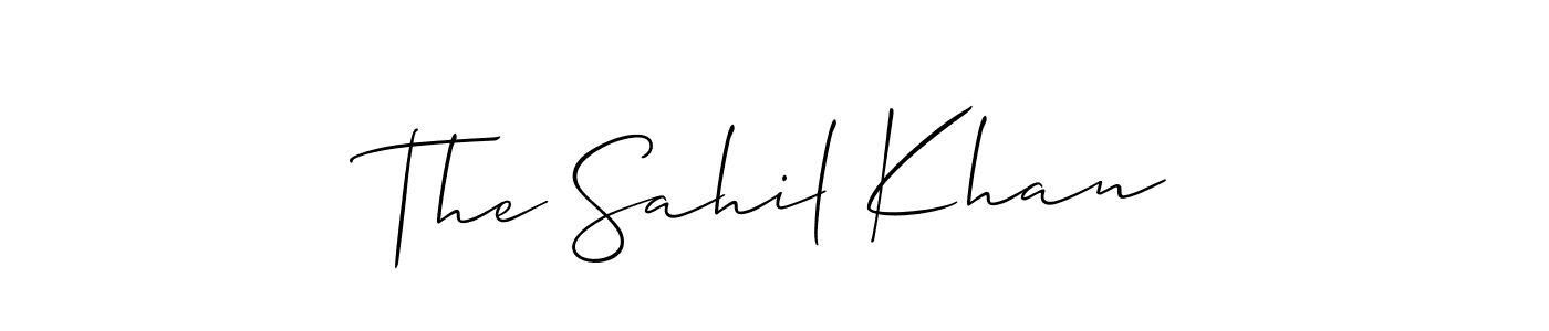 It looks lik you need a new signature style for name The Sahil Khan. Design unique handwritten (Allison_Script) signature with our free signature maker in just a few clicks. The Sahil Khan signature style 2 images and pictures png