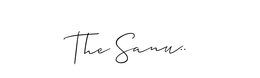 How to make The Sanu.. name signature. Use Allison_Script style for creating short signs online. This is the latest handwritten sign. The Sanu.. signature style 2 images and pictures png