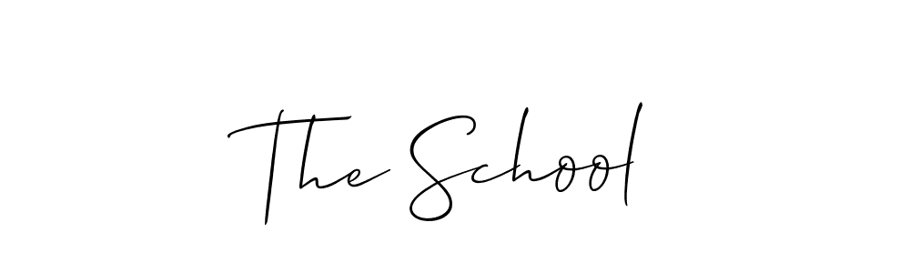 How to make The School signature? Allison_Script is a professional autograph style. Create handwritten signature for The School name. The School signature style 2 images and pictures png