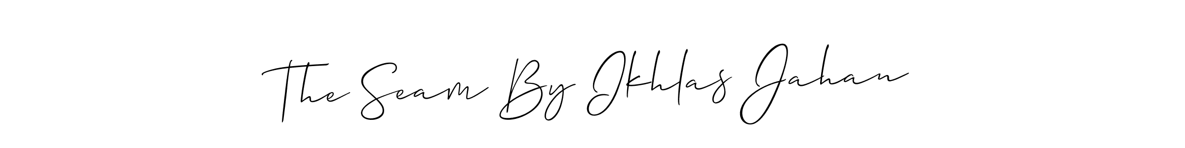 How to Draw The Seam By Ikhlas Jahan signature style? Allison_Script is a latest design signature styles for name The Seam By Ikhlas Jahan. The Seam By Ikhlas Jahan signature style 2 images and pictures png
