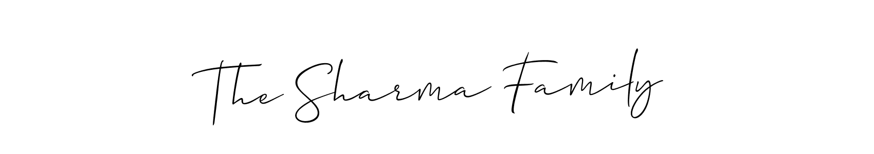 Design your own signature with our free online signature maker. With this signature software, you can create a handwritten (Allison_Script) signature for name The Sharma Family. The Sharma Family signature style 2 images and pictures png