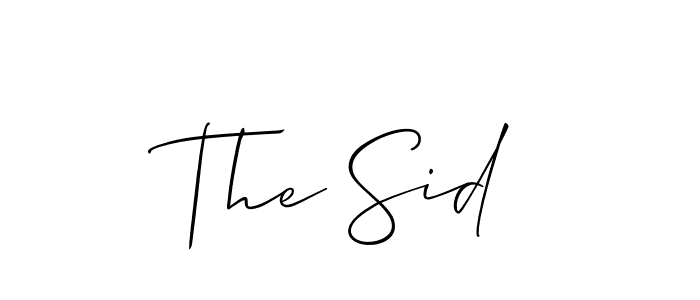 It looks lik you need a new signature style for name The Sid. Design unique handwritten (Allison_Script) signature with our free signature maker in just a few clicks. The Sid signature style 2 images and pictures png