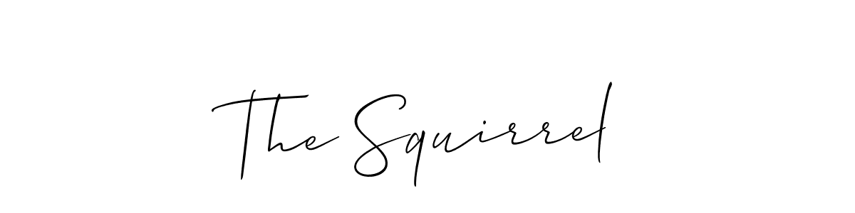 Make a short The Squirrel signature style. Manage your documents anywhere anytime using Allison_Script. Create and add eSignatures, submit forms, share and send files easily. The Squirrel signature style 2 images and pictures png