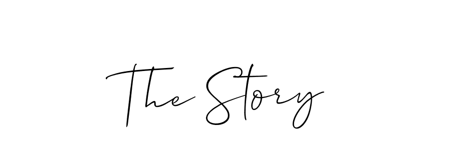 Also we have The Story name is the best signature style. Create professional handwritten signature collection using Allison_Script autograph style. The Story signature style 2 images and pictures png