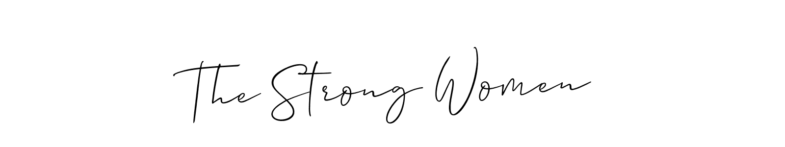 Check out images of Autograph of The Strong Women name. Actor The Strong Women Signature Style. Allison_Script is a professional sign style online. The Strong Women signature style 2 images and pictures png