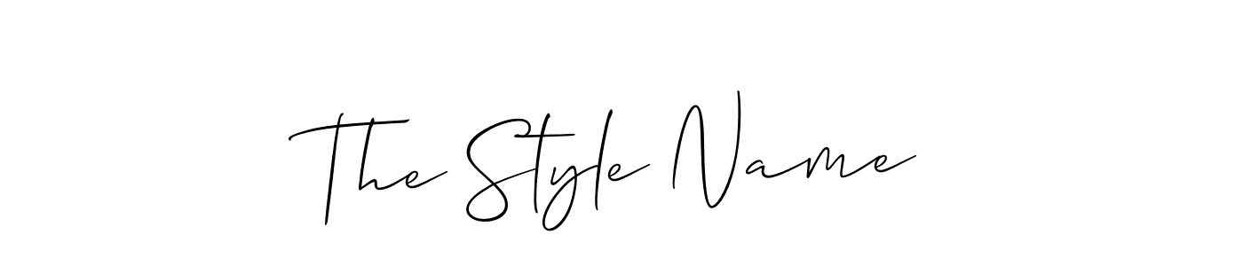 if you are searching for the best signature style for your name The Style Name. so please give up your signature search. here we have designed multiple signature styles  using Allison_Script. The Style Name signature style 2 images and pictures png