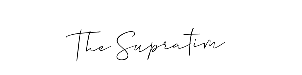 How to make The Supratim signature? Allison_Script is a professional autograph style. Create handwritten signature for The Supratim name. The Supratim signature style 2 images and pictures png