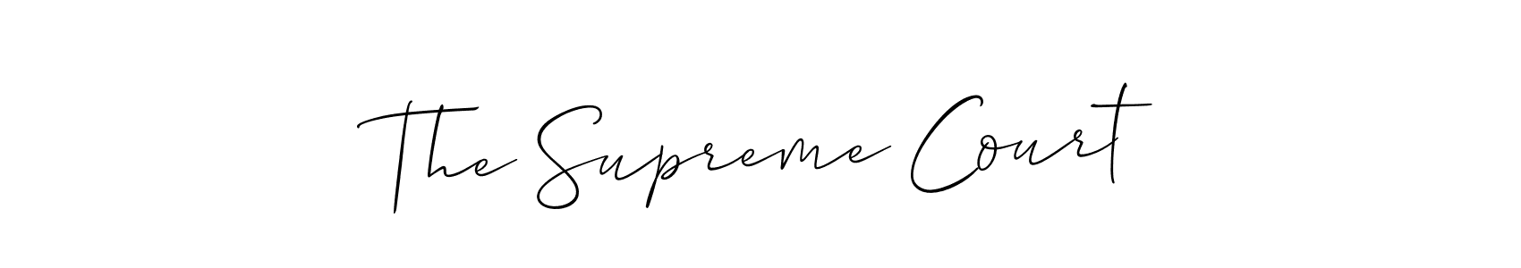 Use a signature maker to create a handwritten signature online. With this signature software, you can design (Allison_Script) your own signature for name The Supreme Court. The Supreme Court signature style 2 images and pictures png