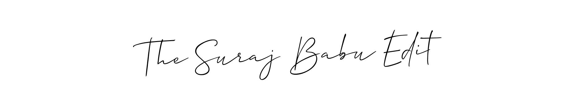 Design your own signature with our free online signature maker. With this signature software, you can create a handwritten (Allison_Script) signature for name The Suraj Babu Edit. The Suraj Babu Edit signature style 2 images and pictures png