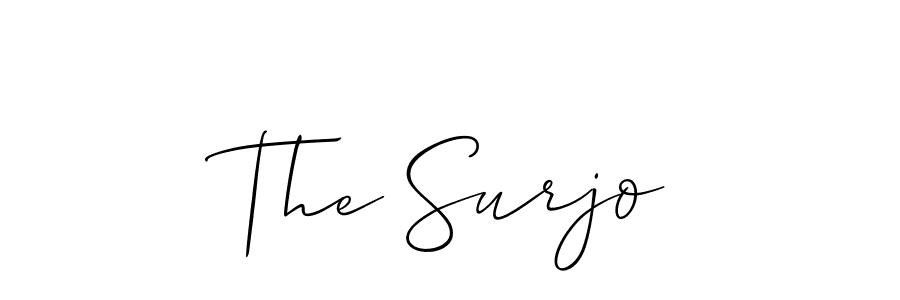 Make a beautiful signature design for name The Surjo. With this signature (Allison_Script) style, you can create a handwritten signature for free. The Surjo signature style 2 images and pictures png