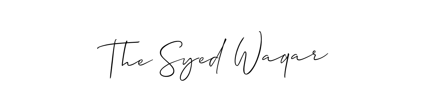 Create a beautiful signature design for name The Syed Waqar. With this signature (Allison_Script) fonts, you can make a handwritten signature for free. The Syed Waqar signature style 2 images and pictures png