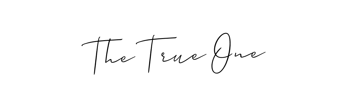 How to Draw The True One signature style? Allison_Script is a latest design signature styles for name The True One. The True One signature style 2 images and pictures png