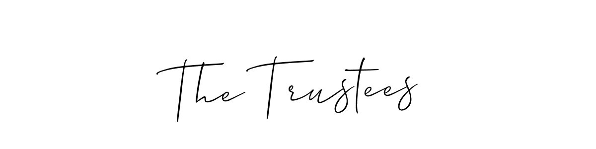 Also You can easily find your signature by using the search form. We will create The Trustees name handwritten signature images for you free of cost using Allison_Script sign style. The Trustees signature style 2 images and pictures png