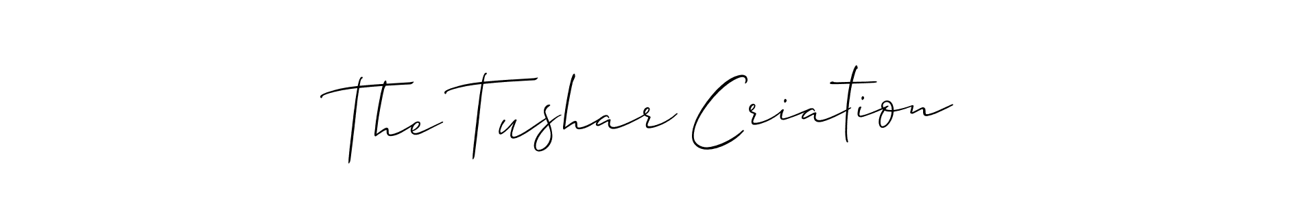 Design your own signature with our free online signature maker. With this signature software, you can create a handwritten (Allison_Script) signature for name The Tushar Criation. The Tushar Criation signature style 2 images and pictures png