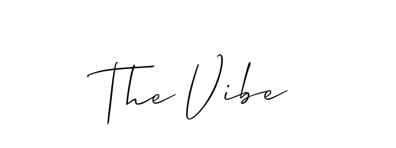 Also we have The Vibe name is the best signature style. Create professional handwritten signature collection using Allison_Script autograph style. The Vibe signature style 2 images and pictures png