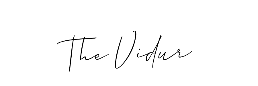 Also we have The Vidur name is the best signature style. Create professional handwritten signature collection using Allison_Script autograph style. The Vidur signature style 2 images and pictures png