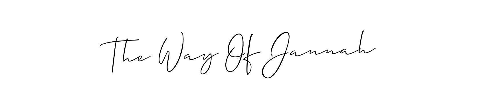 Similarly Allison_Script is the best handwritten signature design. Signature creator online .You can use it as an online autograph creator for name The Way Of Jannah. The Way Of Jannah signature style 2 images and pictures png