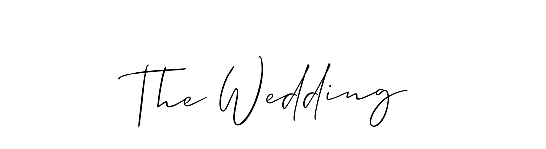 if you are searching for the best signature style for your name The Wedding. so please give up your signature search. here we have designed multiple signature styles  using Allison_Script. The Wedding signature style 2 images and pictures png