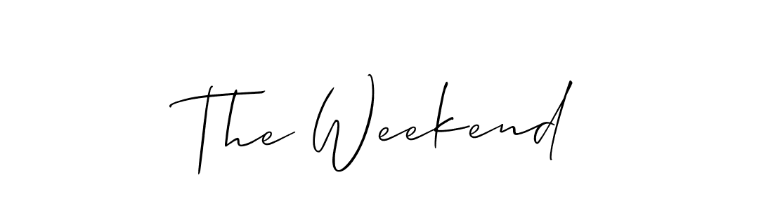 It looks lik you need a new signature style for name The Weekend. Design unique handwritten (Allison_Script) signature with our free signature maker in just a few clicks. The Weekend signature style 2 images and pictures png